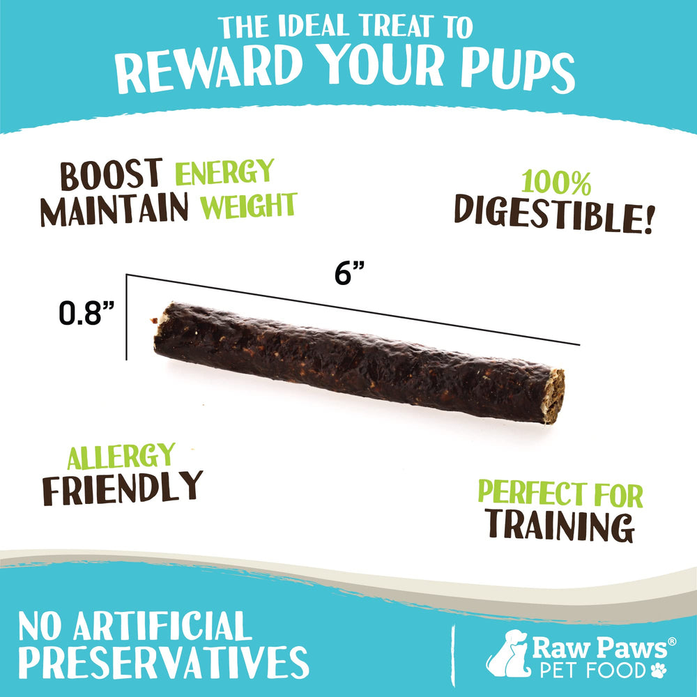 Raw Paws venison label close-up emphasizing free-range sourcing and ethical farming.