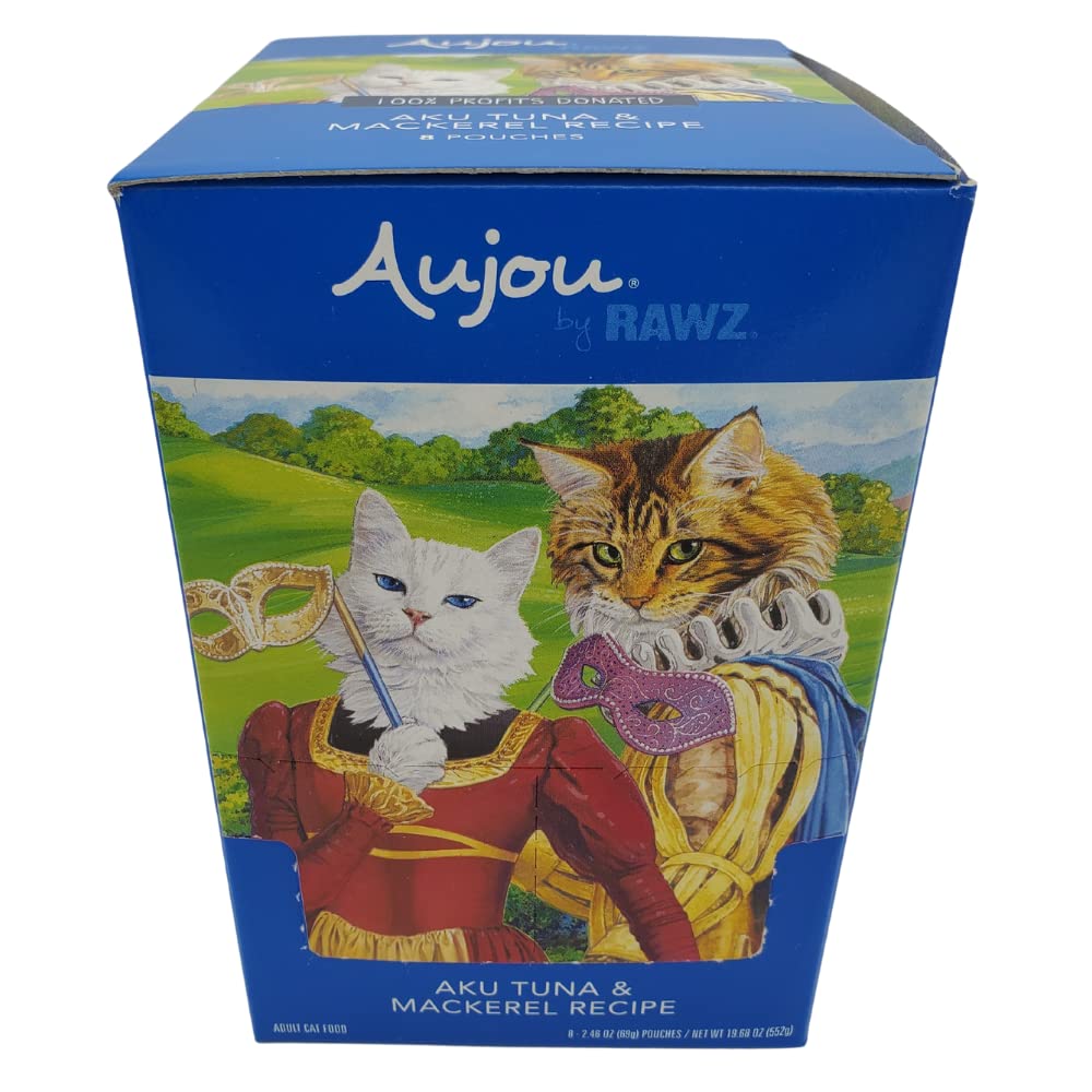 Rawz Aujou Aku serving bowl scene ready-to-serve cat meal at mealtime.