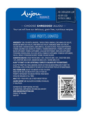 Rawz Aujou Aku tuna pouch close-up showing chunky tuna pieces for palatable meals.