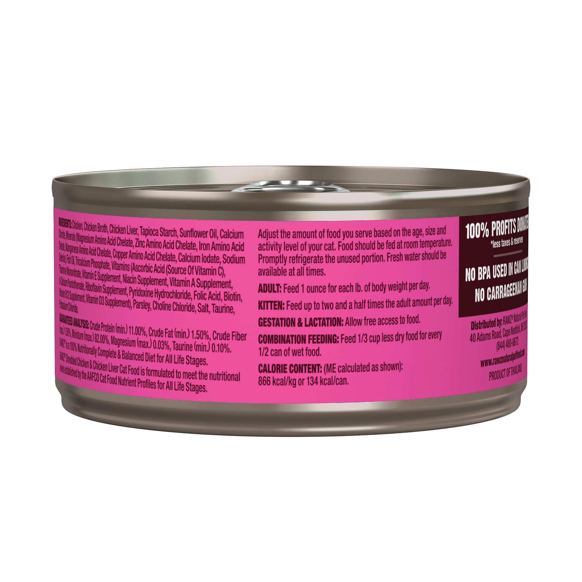 Rawz high-moisture wet food promoting healthy hydration for cats during meals.