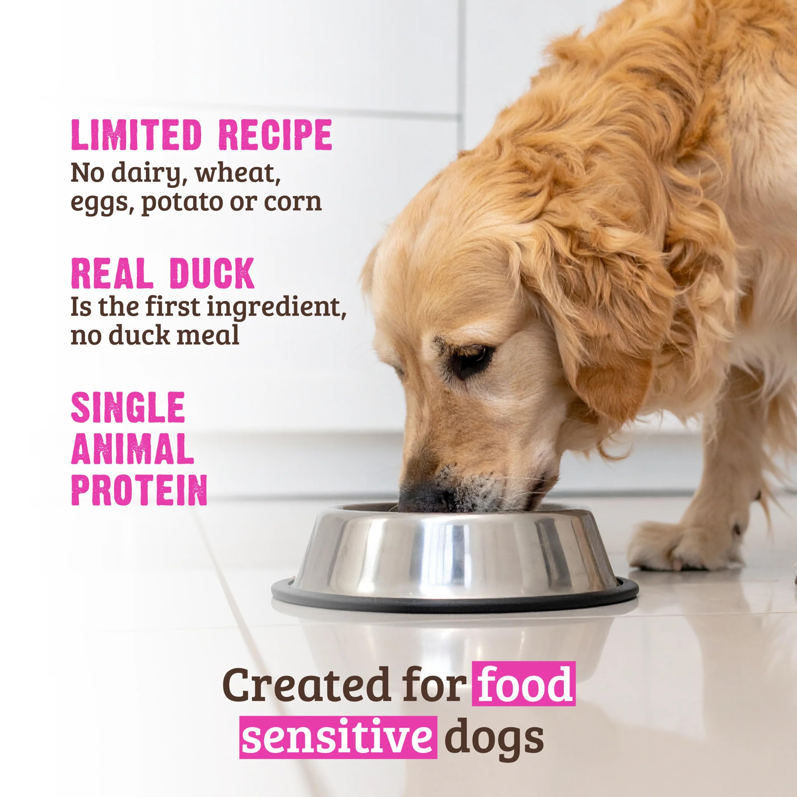 Rawz Meal Free Real Duck Recipe closeup kibble highlights real protein.