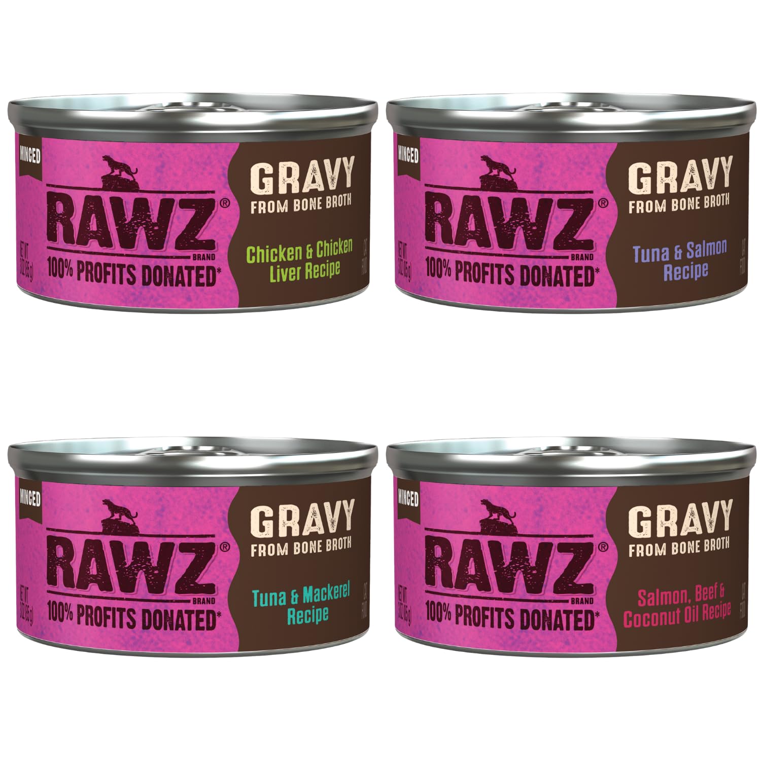 Rawz minced cat food lid closed demonstrates easy, convenient meal access.
