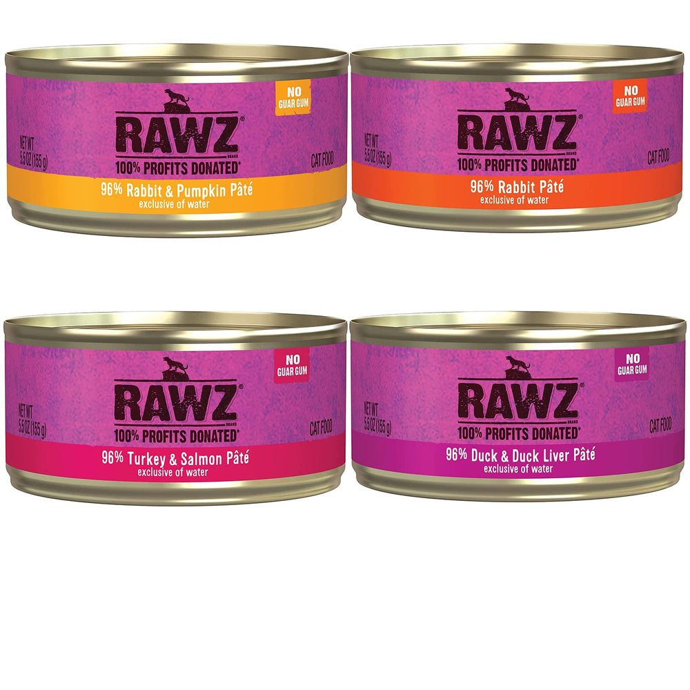 RAWZ pate duck-duck liver can highlighting real meat first ingredient.