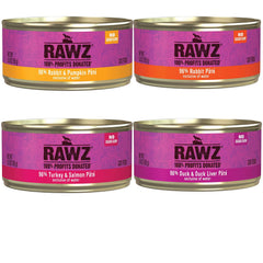 RAWZ pate duck-duck liver can highlighting real meat first ingredient.