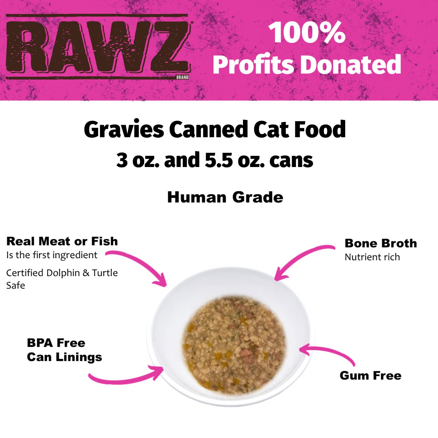 Rawz real-meat first-ingredient label emphasizes high-quality protein in meals.