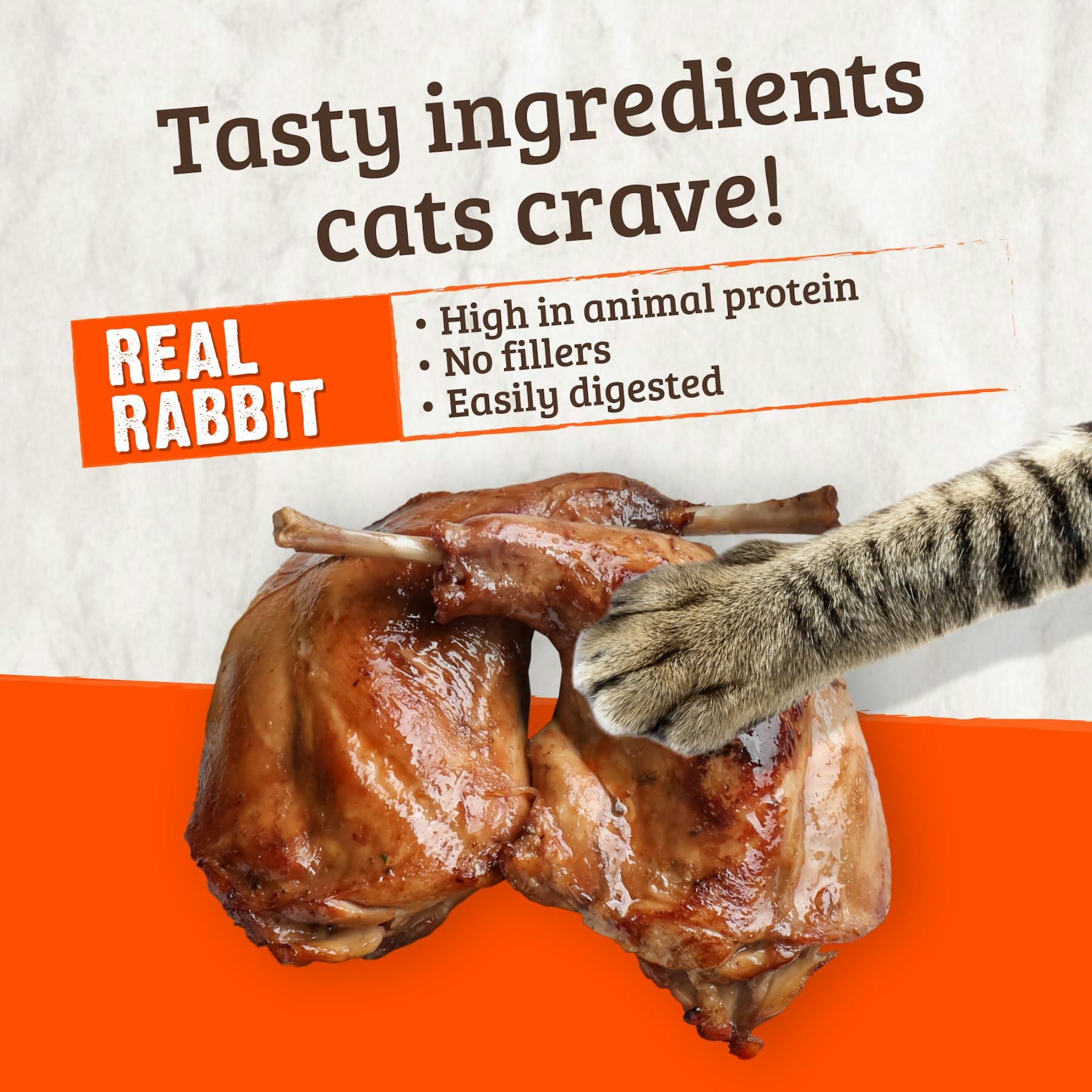 Rawz Real Rabbit Dry Food US-made label signals domestic production and quality.