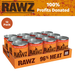 Rawz lata de pavo sin gomas para perros, textura natural.