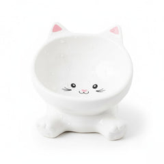 Raytrue-X 4.9-inch diameter elevated cat bowl for compact spaces