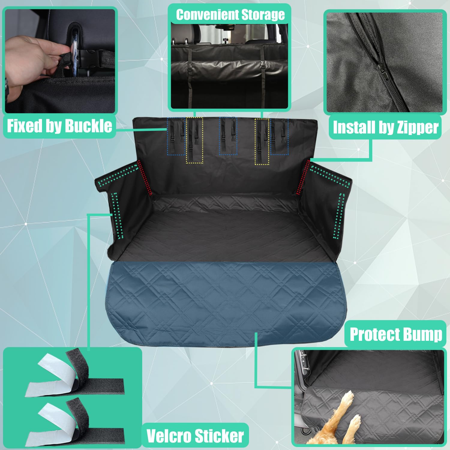 RAZOVEYI Dogs Cargo Liner converts clutter into organized space on every trip.