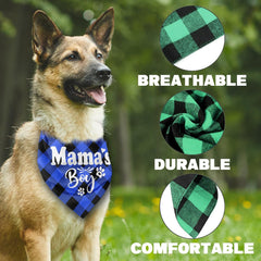 Razpah Mama's Boy Dog Bandana fabric texture—soft, breathable, easy-care for everyday use