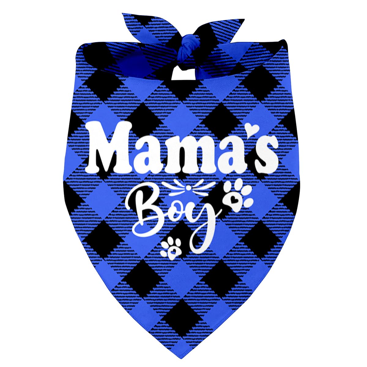 Razpah Mama's Boy Dog Bandana close-up—soft fabric pattern enhances stylish pet photos