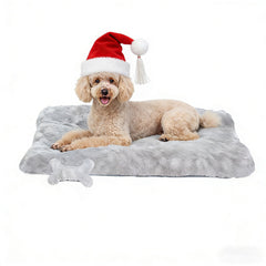 Razyzil Fluffy Dog Bed on crate offers comfy resting space for small dogs