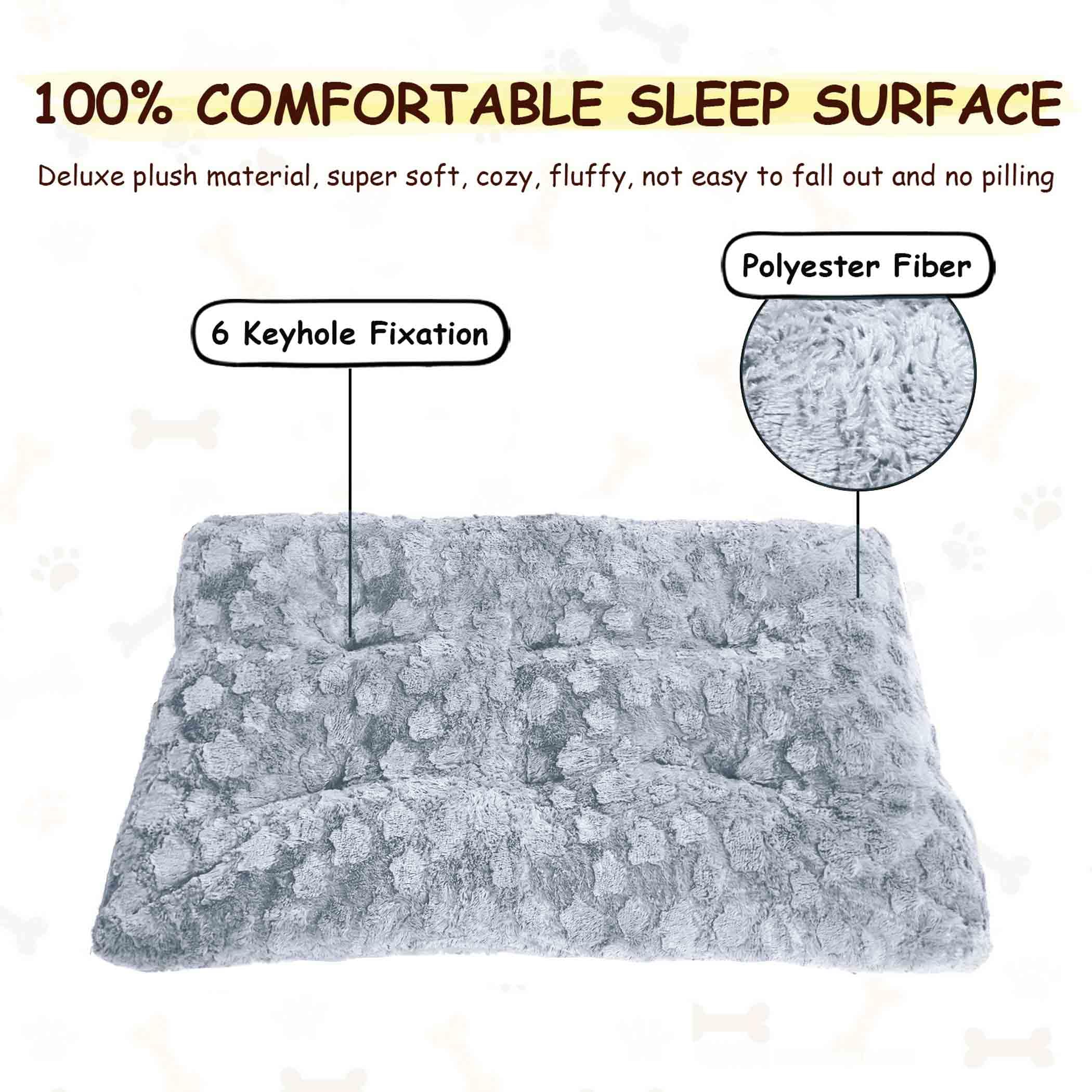 Razyzil Fluffy Dog Bed non-slip bottom keeps bed in place on floors