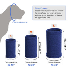 Rbenxia dog ear muffs blue on side, soft warmth during winter strolls.
