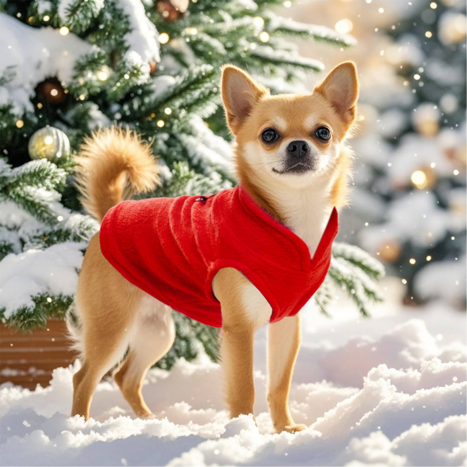 Rbenxia packaging and care info for the red fleece vest