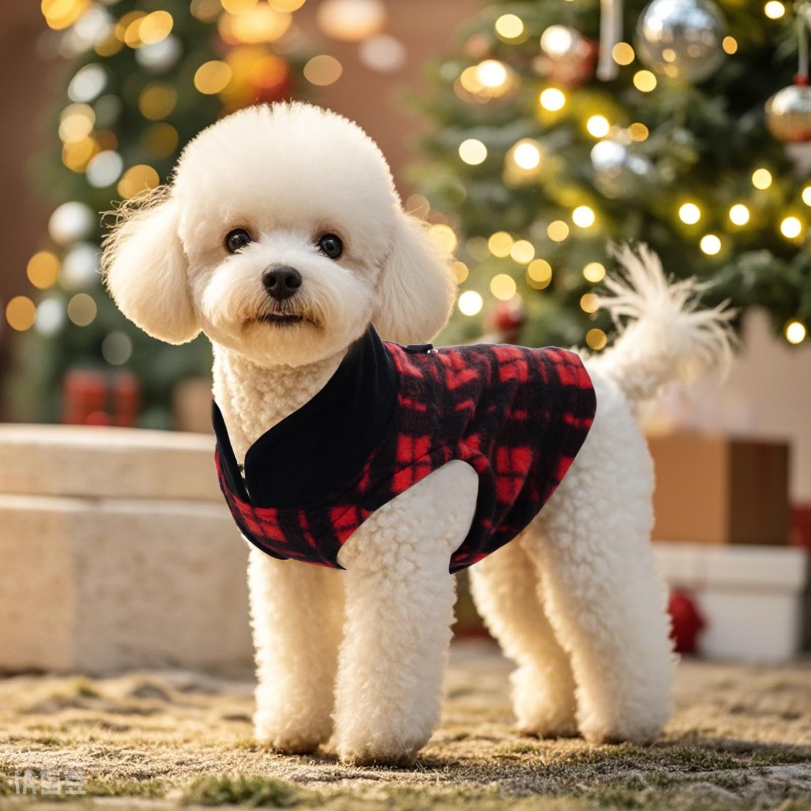 Rbenxia plaid camouflage dog sweater adds chic style