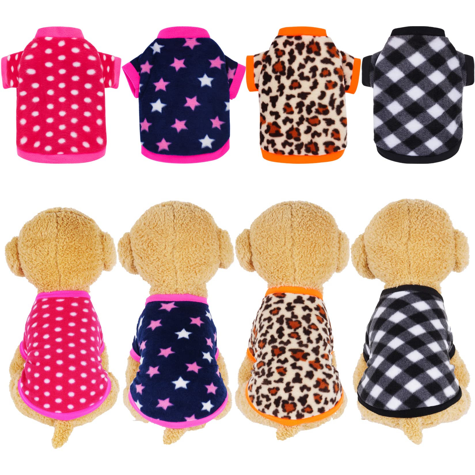 Rbenxia soft fleece knit dog sweater for warmth.