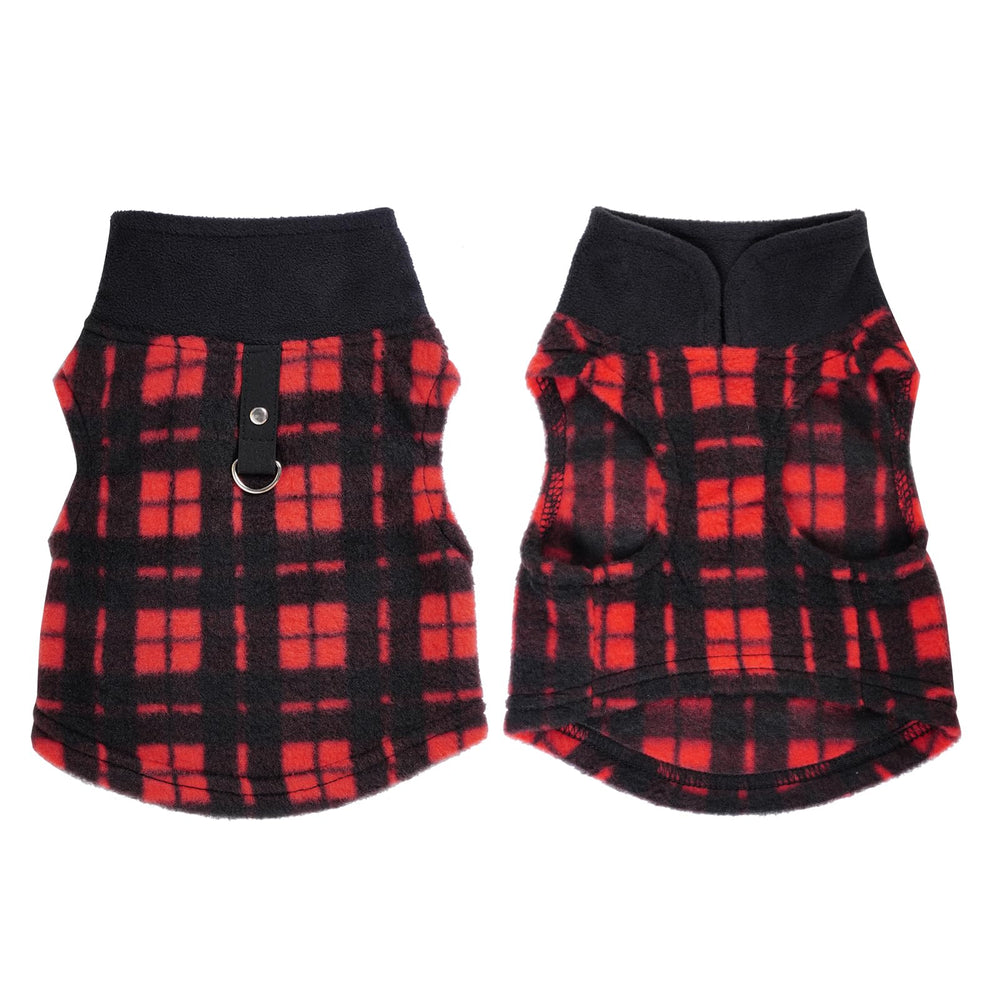 Rbenxia soft polar fleece dog vest keeps small pets warm