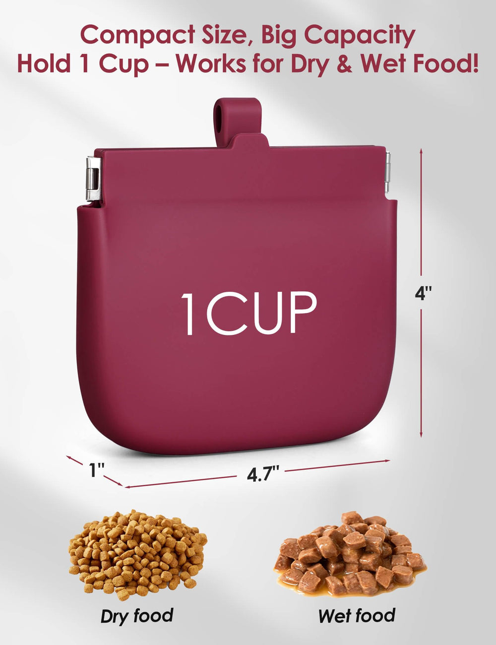 RBibei durable silicone pouch cleans easily and resists staining for everyday walking.