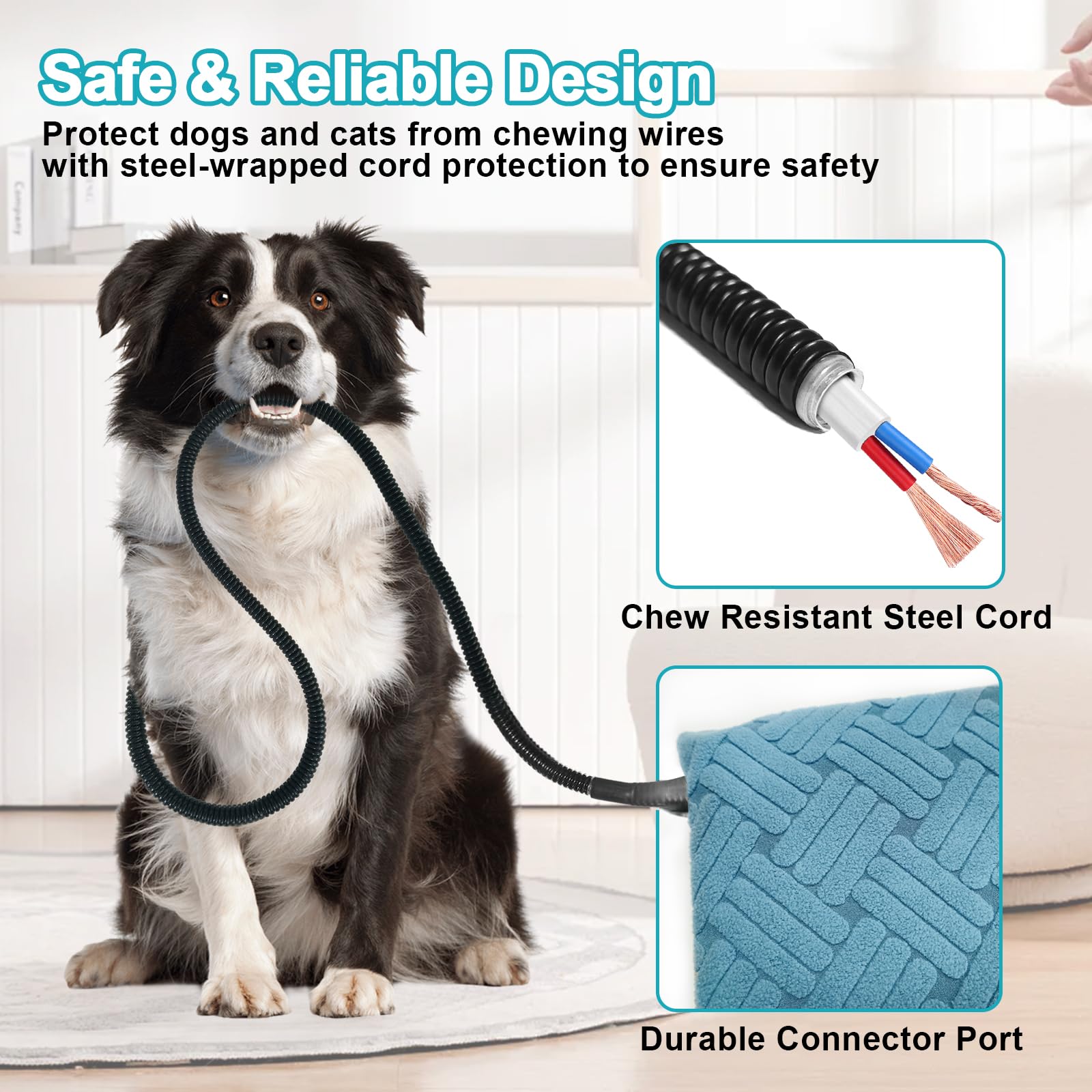 RC SLL cat heating pad controller demonstrates adjustable temperature and timer for tailored comfort.