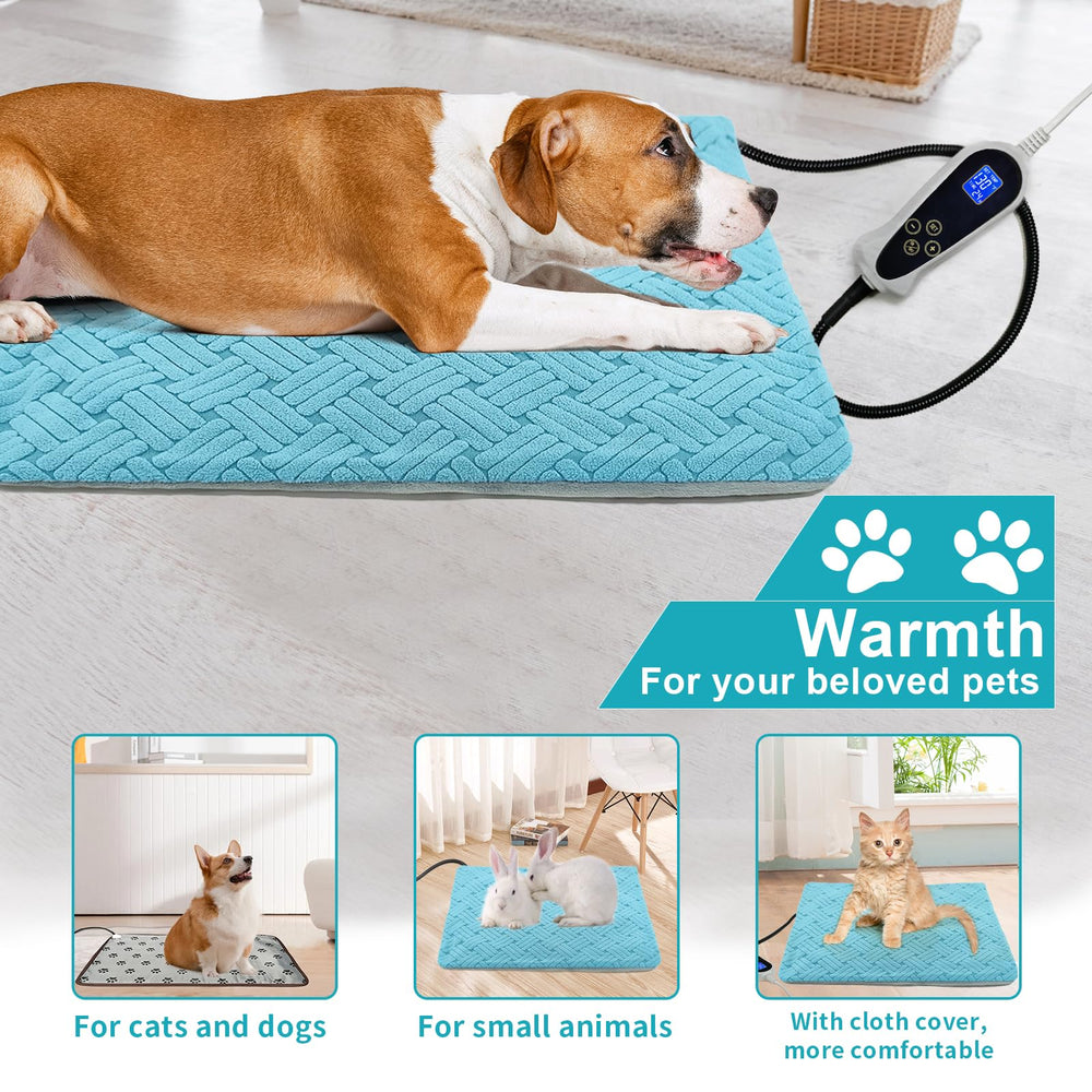 RC SLL cat heating pad washable plush cover easy to wipe clean between uses.