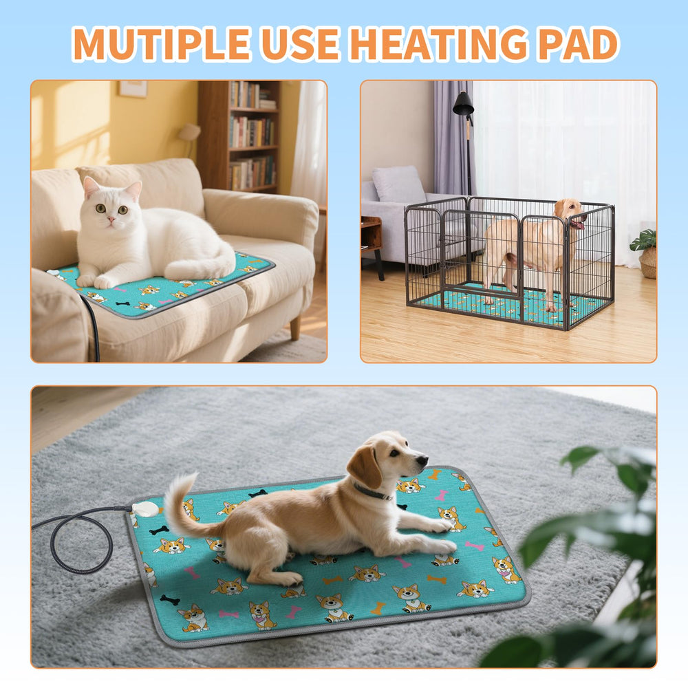RC SLL heating pad thermostat display demonstrates precise temperature control for pets.