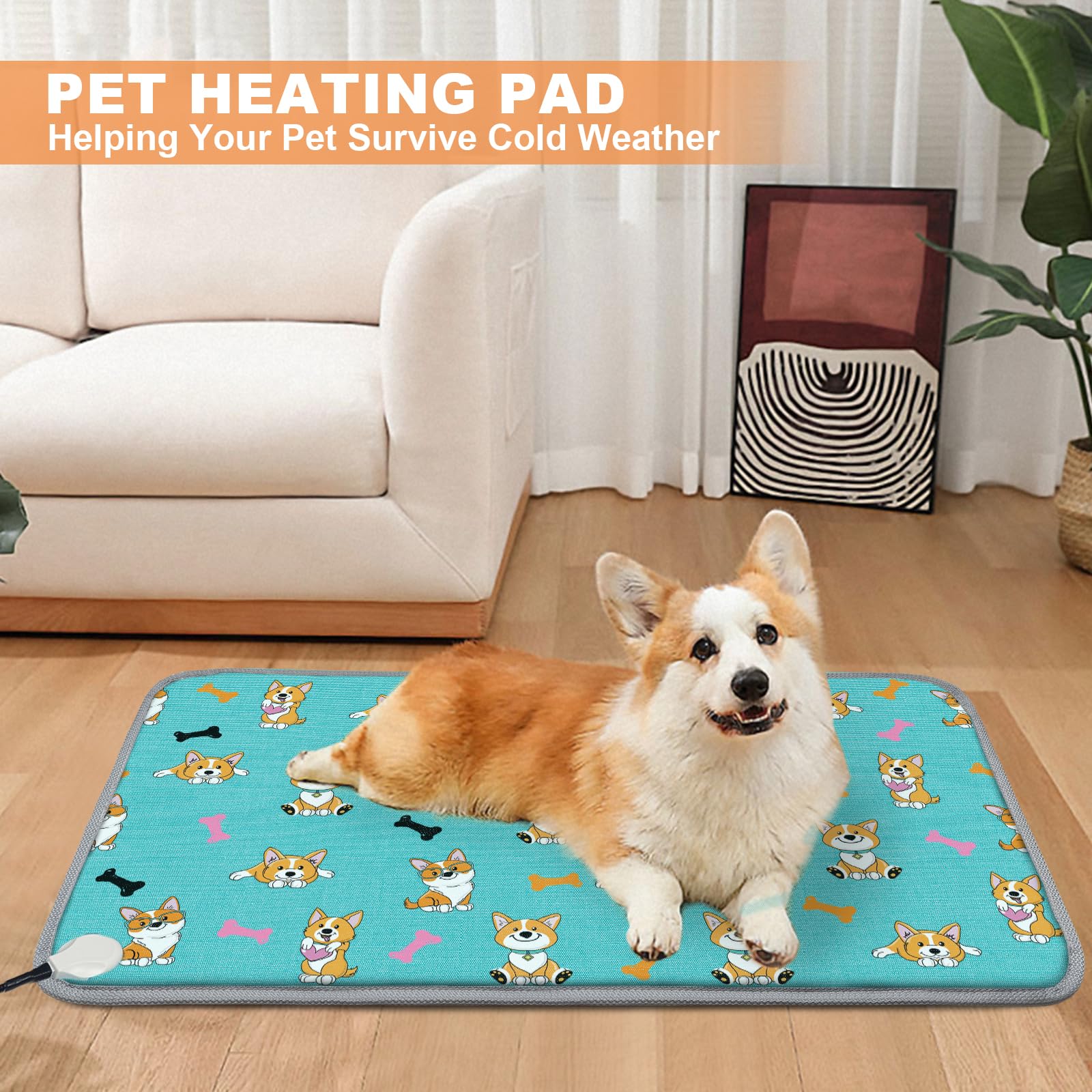 RC SLL large pet heating pad helps pets rest comfortably during cold days.