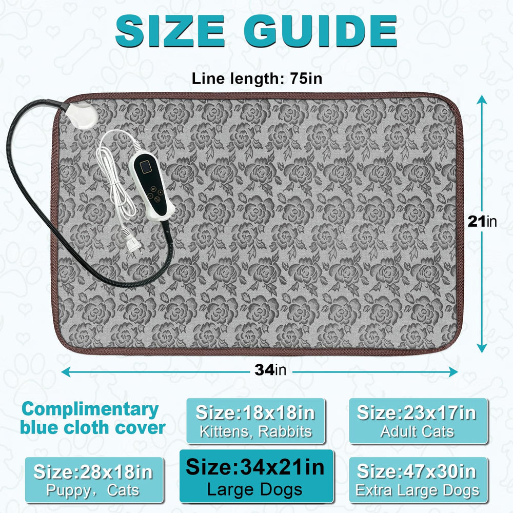 RC SLL pet heating pad with waterproof outer layer for easy cleaning and durable use