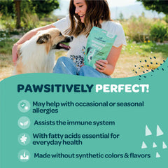 Ready Pet Go Immunity chews closeup highlighting texture and ingredients