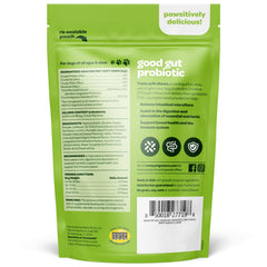 Ready Pet Go probiotic chews in a dog bowl for daily gut health.