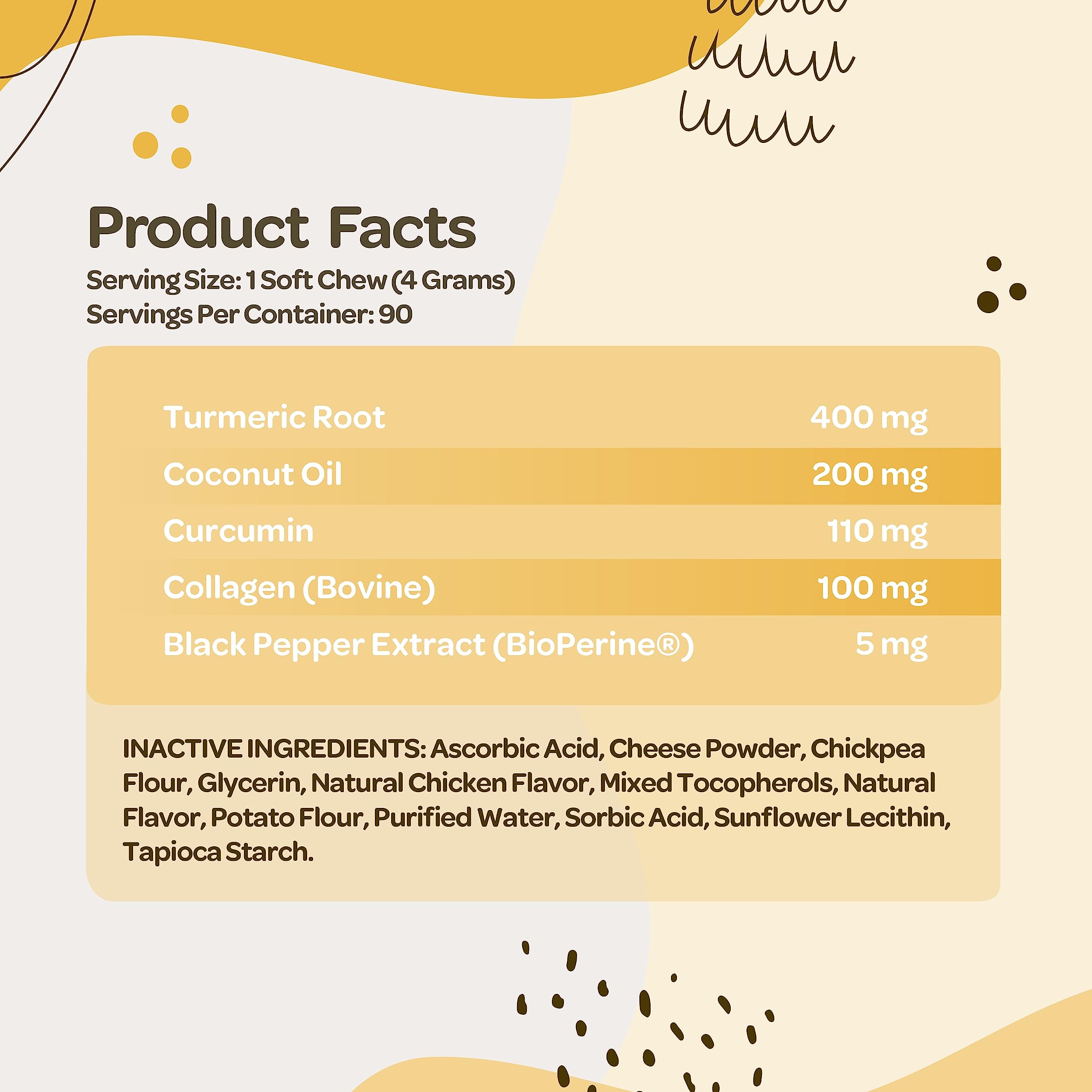 Ready Pet Go! turmeric and collagen ingredients powering joints and skin vitality.