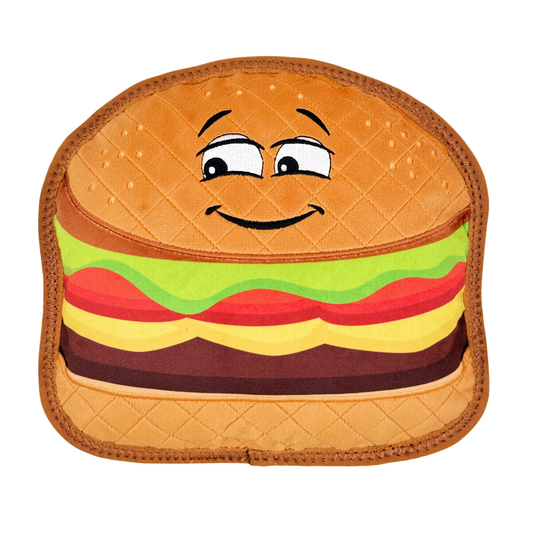 ReadyHound Majors Hamburger Toy front view; durable chew toy for aggressive chewers