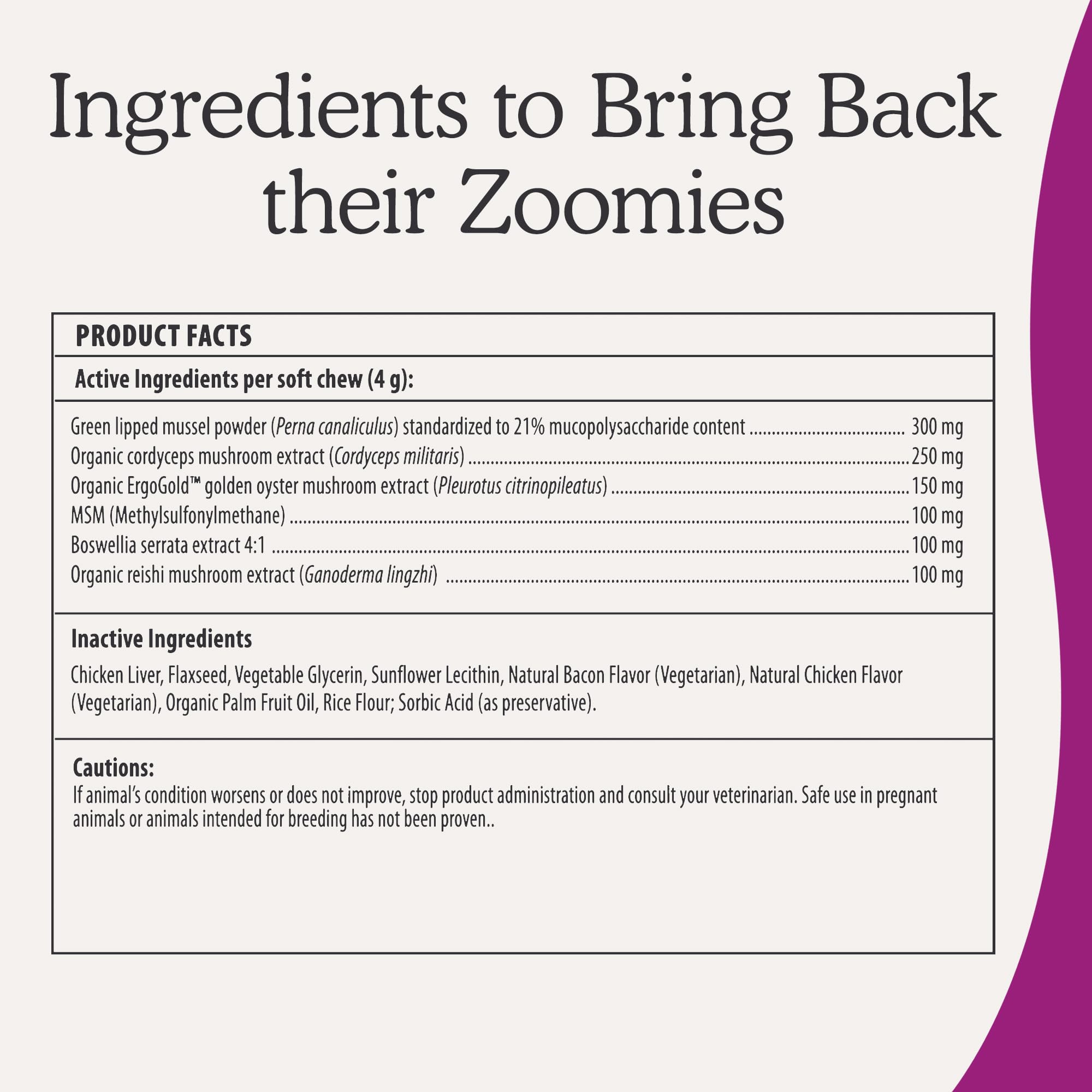 Real Mushrooms Non-GMO grain-free label reinforces simple ingredients.