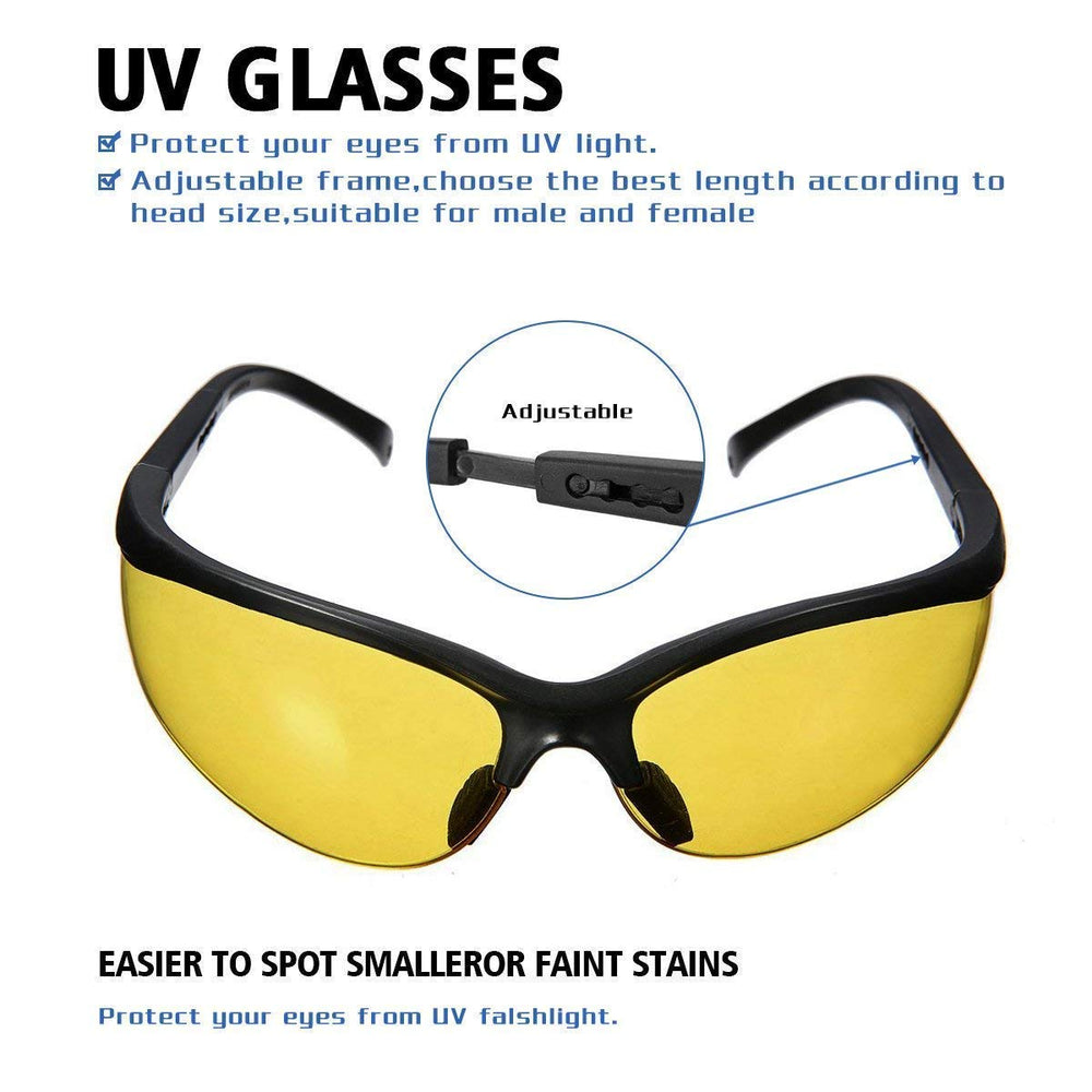 REALHUNLEE UV flashlight enables fast, wide-area surveys for quick room assessments.
