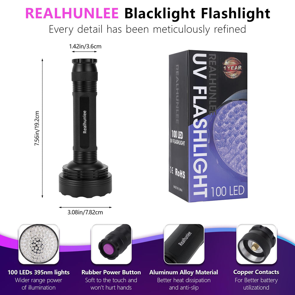 REALHUNLEE military-grade aluminum body delivers durable performance during home checks.