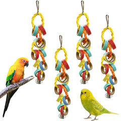 Rebecca online bagel chew rings closeup for parrots promoting safe chewing and mental enrichment