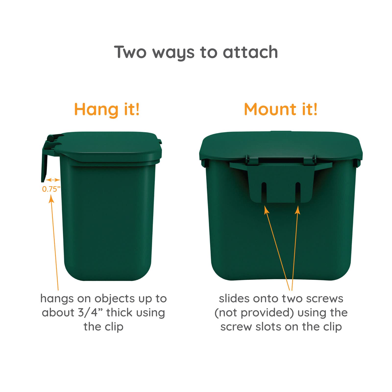 Recycling Rules small hanging wastebasket is easy to rinse after use.