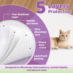 Red Rabbits gel-absorbent layer pad — quick liquid gel locking for mess control.