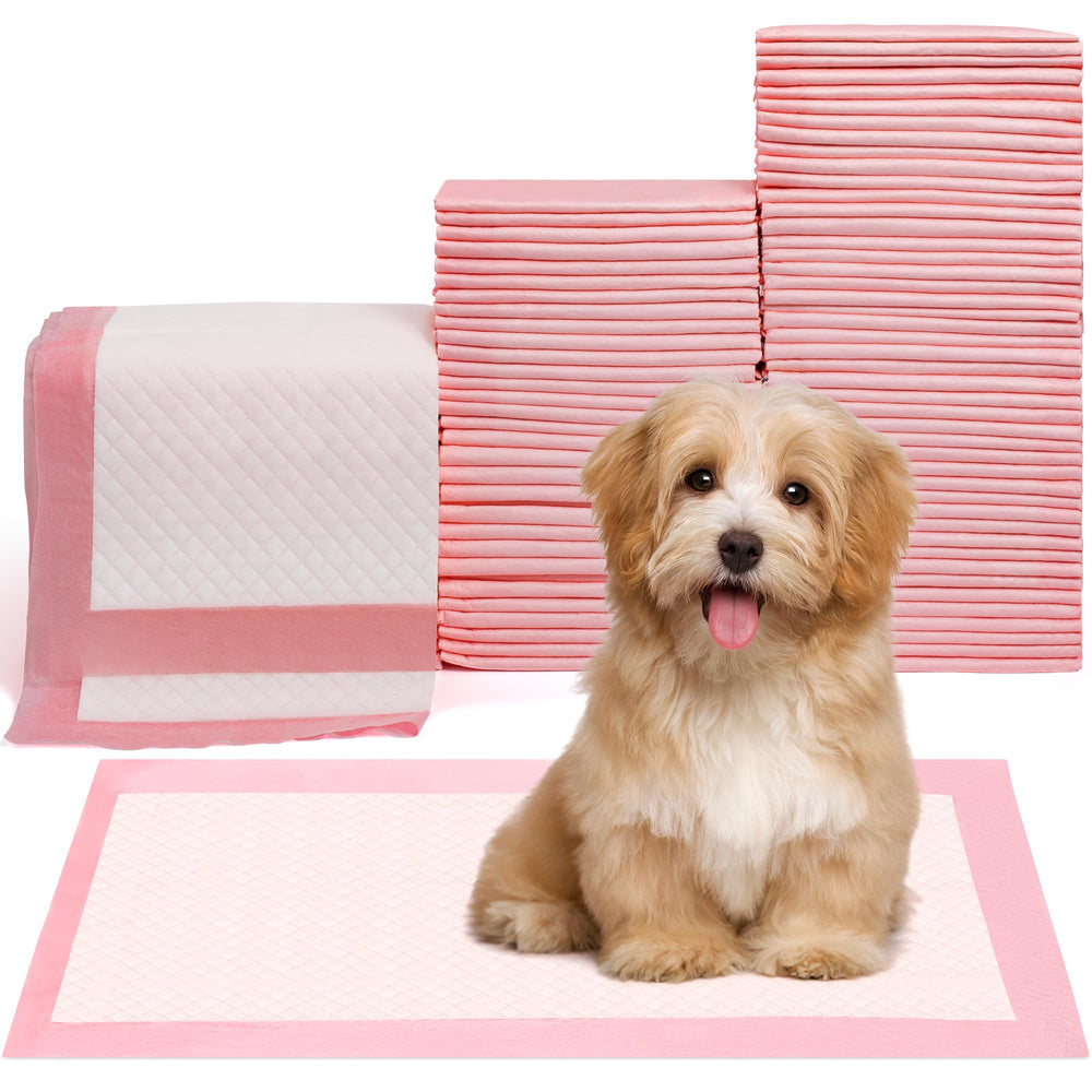Red Rabbits pink 18x13 training pad for reliable mess containment during home training