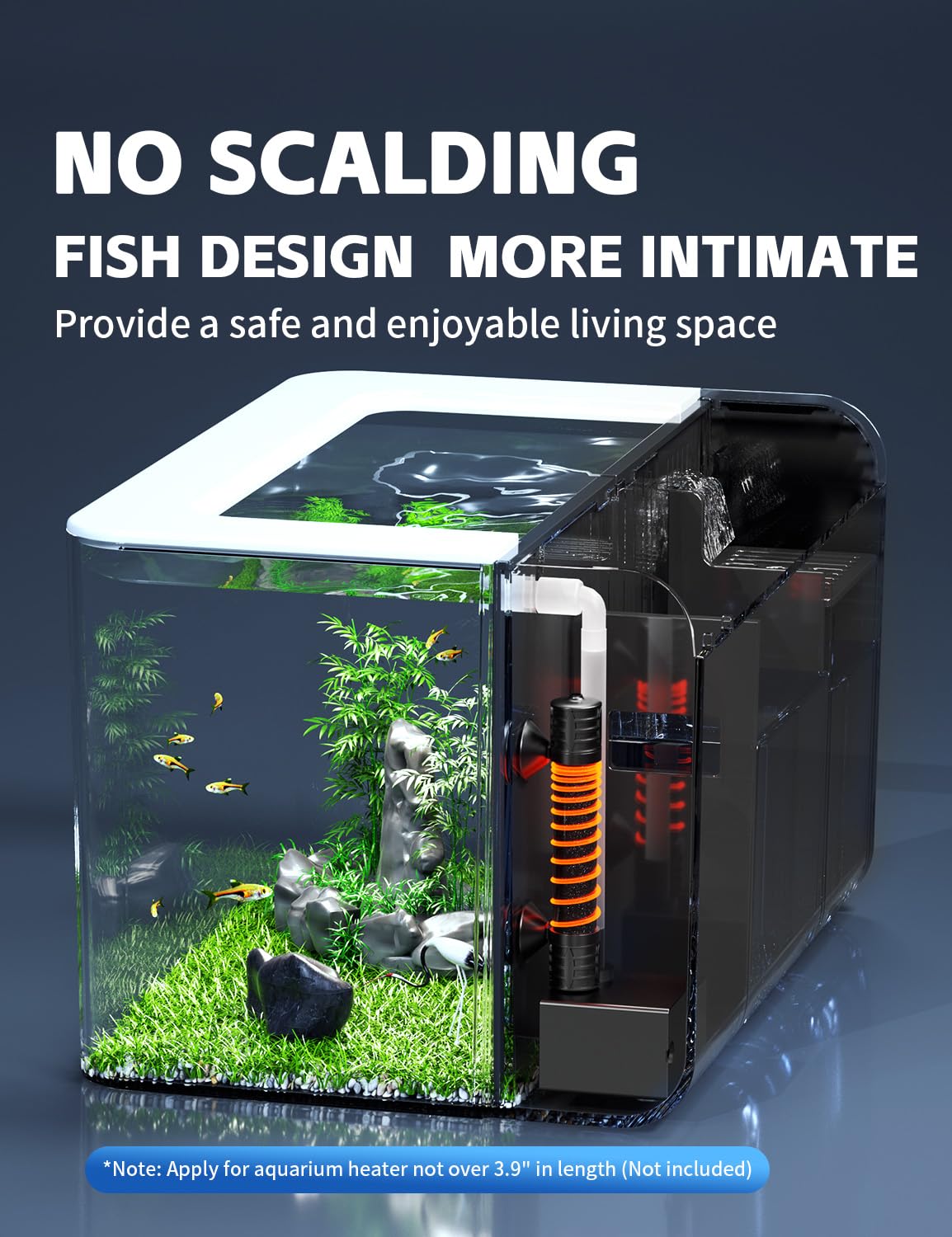 Red Tail Fish quiet operation under 18 dB keeps a calm environment.