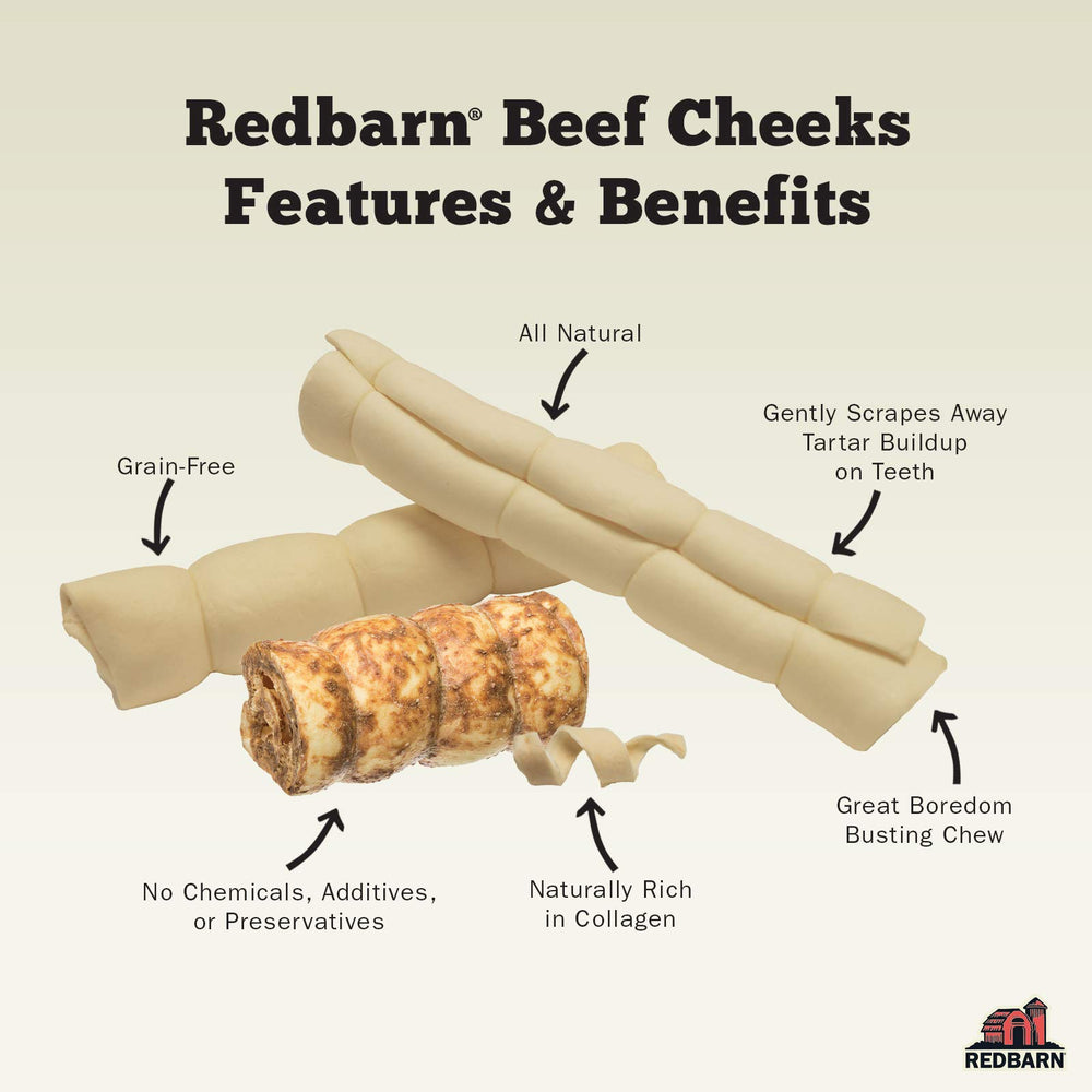 Redbarn Beef Cheek Rolls glazed with chicken and carrot offering a tasty chew option