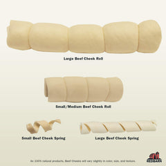 Redbarn beef cheek rolls uncoated offer natural chews for daily use