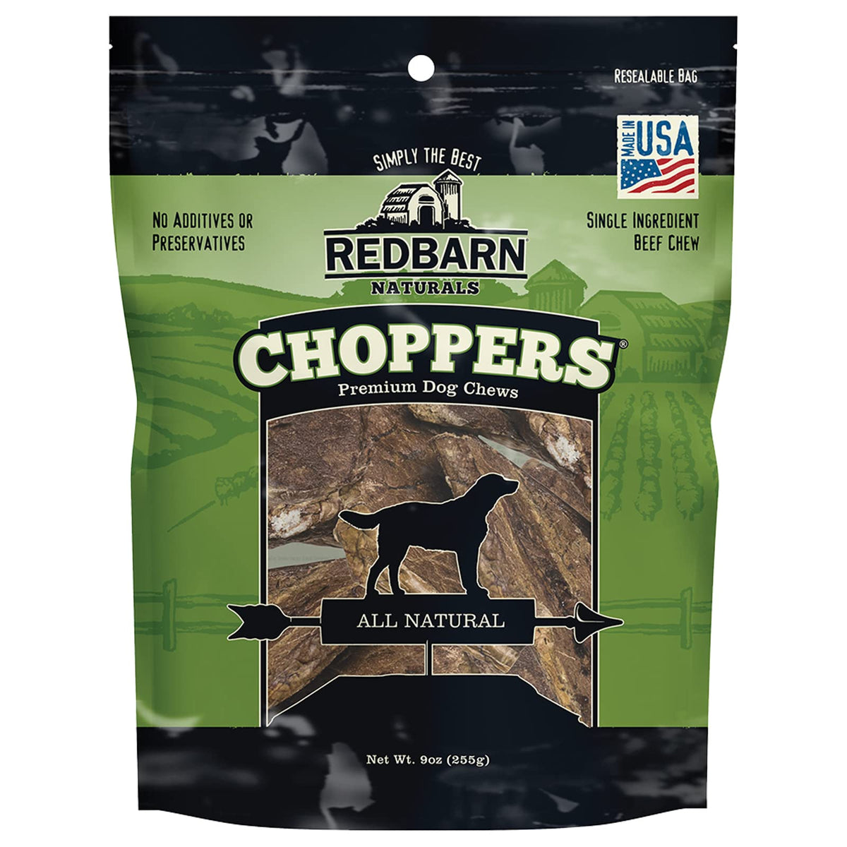 Redbarn Beef Lung Choppers pack of 2—grain-free chews for dogs.