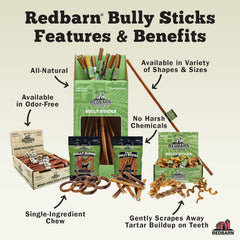 Redbarn braided bully sticks in bowl illustrate long-lasting chew for dogs