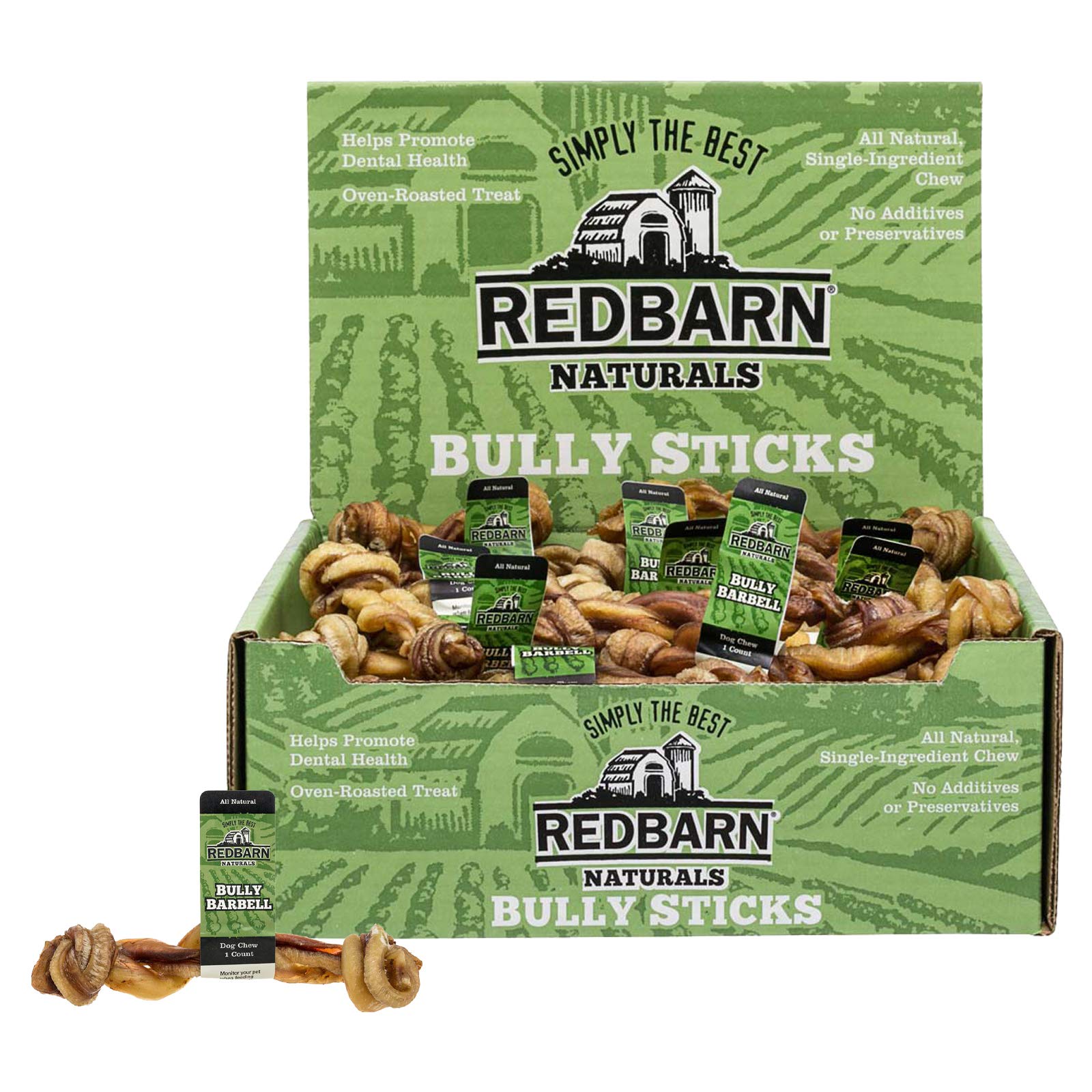 Redbarn Bully Barbells pack 10 chews promote focused, long-lasting chewing sessions