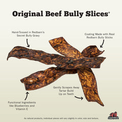 Redbarn Bully Slices ingredients cranberries and blueberries provide natural nutrients for joint support during chewing.