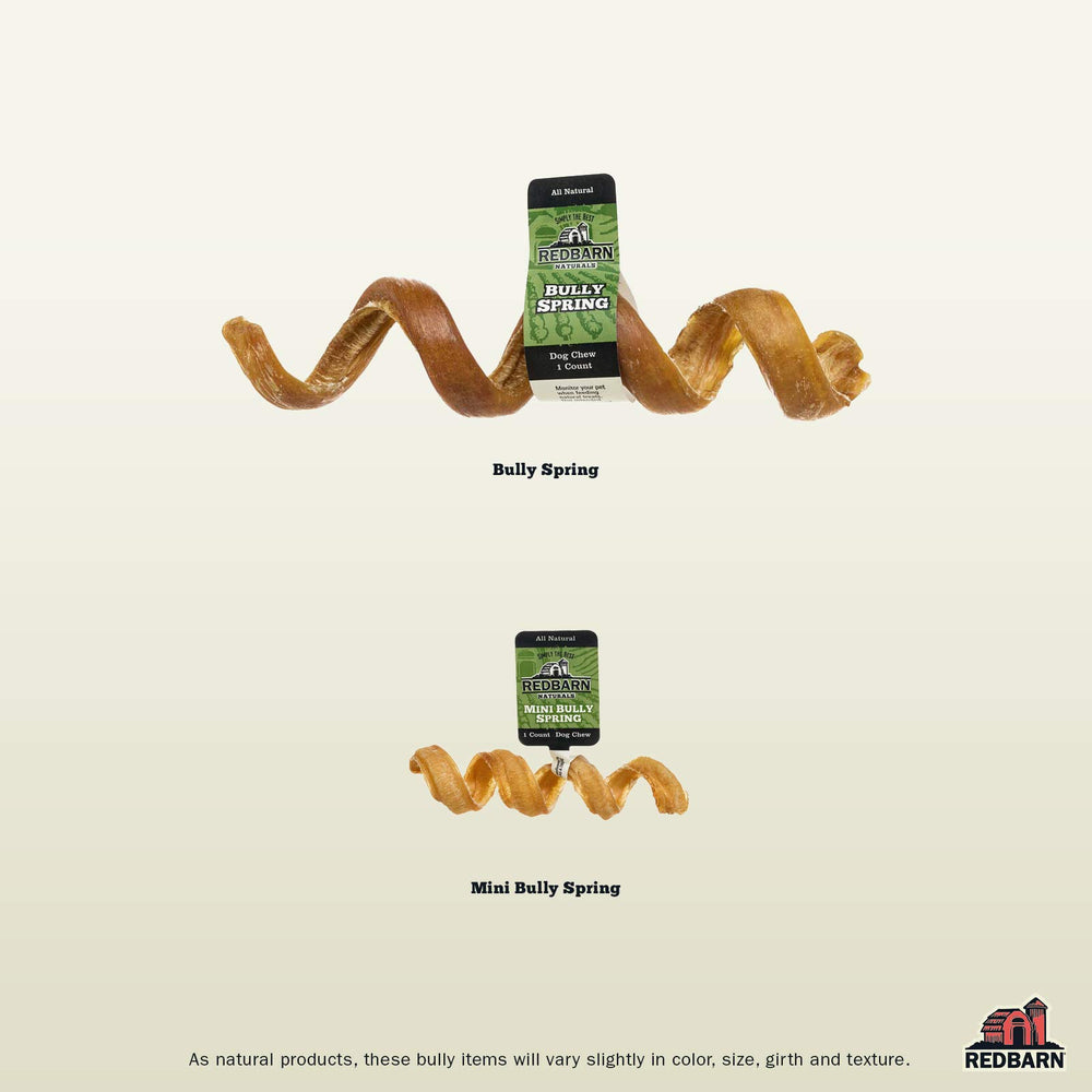 Redbarn Bully Springs bulk pack shown ready-to-serve natural dog treat