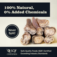 Redbarn bully sticks from 100% beef, single-ingredient formula.