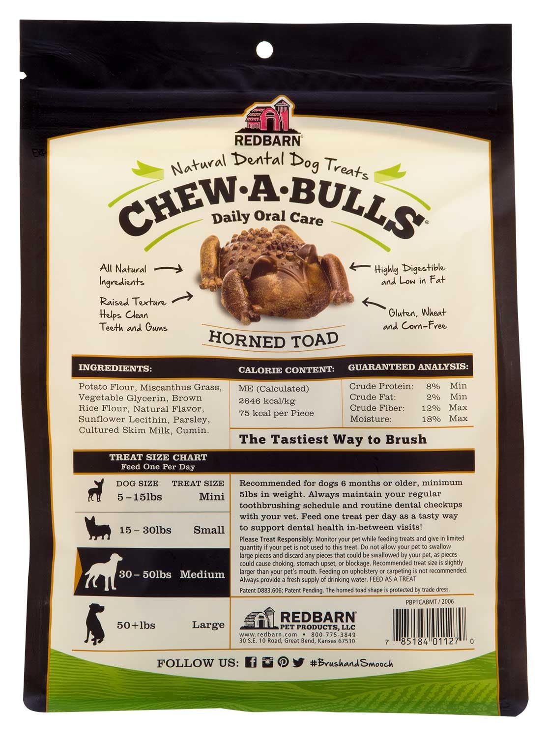 Redbarn Chew-A-Bulls texture close-up highlighting ridges for cleaning teeth.