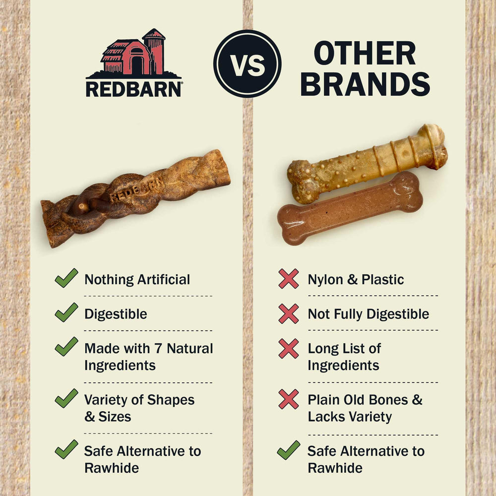 Redbarn Dur-a-Bulls long-lasting chew features extended playtime for dogs.